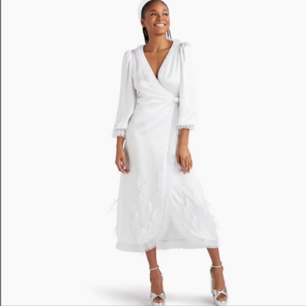 Hill House Silk Wrap Dress XS